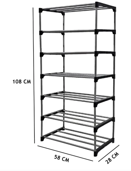 CMerchants Grey-Metal-6 Layer Carbon Steel Collapsible Wardrobe  (Finish Color - Grey, DIY(Do-It-Yourself))