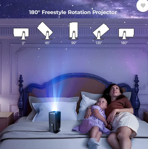 PLAY Latest Smart Android 13 1+8G 5G WiFi BT 15k Lm 4k 8k 180 degree Rotation (25000 lm / Wireless / Remote Controller) Portable Projector  (Black)