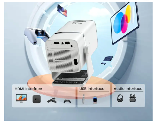 WZATCO Yuva Go, Android 13.0, Rotatable Design, Support 1080P, Auto Keystone (8400 lm / 1 Speaker / Remote Controller) Projector  (White)