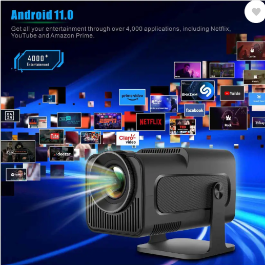 TOPPRO HY320 Mini 4K Support Native HD Android 11 WiFi 6/BT 5.0 Freestyle Auto Keystone (5000 lm / 1 Speaker / Wireless / Remote Controller) Portable Projector  (Black)