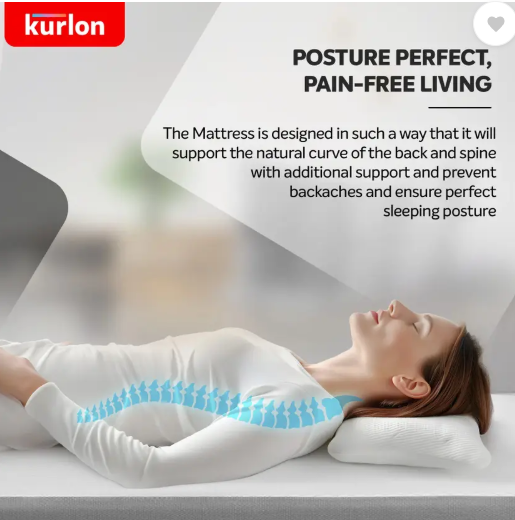KURLON Ortho, Medium-Firm Support 5 inch King Memory Foam Mattress (L x W: 75 inch x 72 inch)