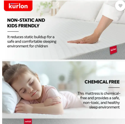 KURLON Ortho, Medium-Firm Support 5 inch King Memory Foam Mattress (L x W: 75 inch x 72 inch)