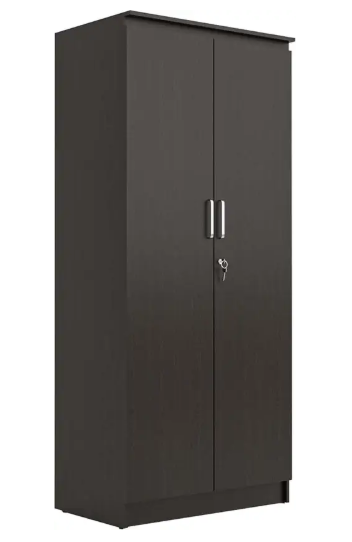 NEUDOT MONO Engineered Wood 2 Door Wardrobe (Finish Color - Wenge, Knock Down)