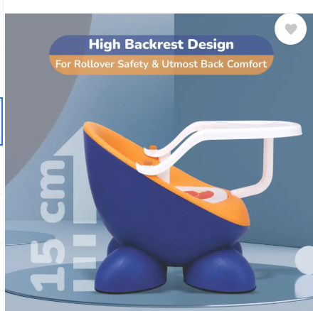 R for Rabbit Jelly Bean Fab 2 in 1 Baby Meal Chair, Kid Seating Chair Plastic Chair (Finish Color - Blue Orange, Pre-assembled)