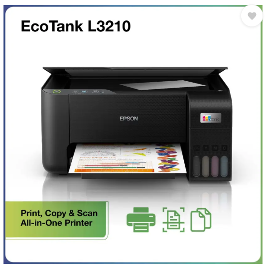 Epson L3210 Multi-function Color Ink Tank Printer (4 Ink Bottles Included)