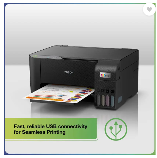 Epson L3210 Multi-function Color Ink Tank Printer (4 Ink Bottles Included)