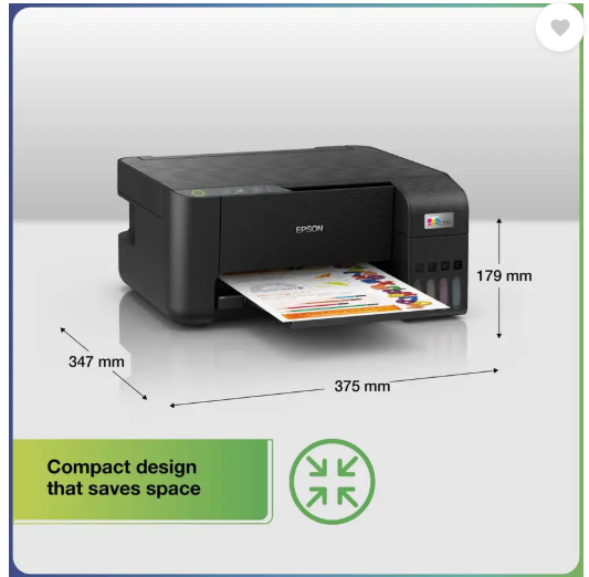 Epson L3210 Multi-function Color Ink Tank Printer (4 Ink Bottles Included)