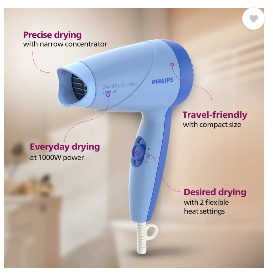 PHILIPS HP8100/60 Hair Dryer  (1000 W, Blue)