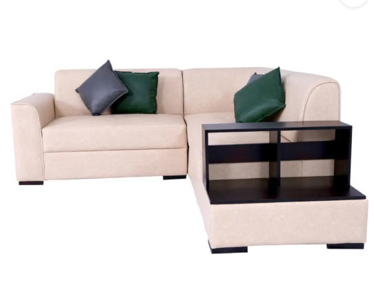 Flipkart Perfect Homes Conwy L Shape RHS Leatherette 5 Seater Sofa  (Finish Color - Beige, DIY(Do-It-Yourself))
