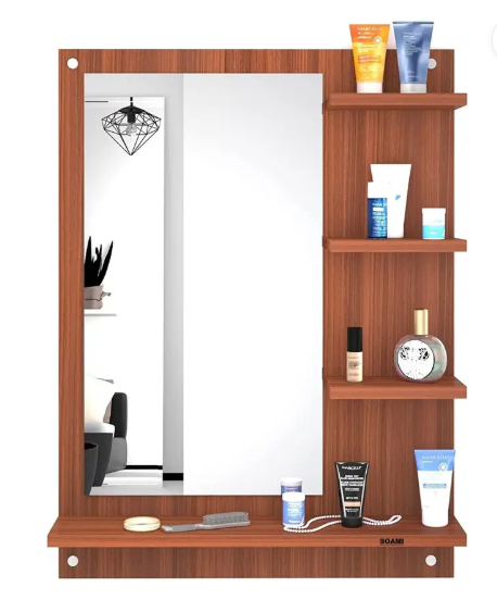 ONEDEEP Engineered Wood Dressing Table  (Finish Color - , Teak Natural, DIY(Do-It-Yourself))