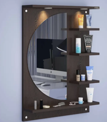 DIY Engineered Wood Dressing Table  (Finish Color - , Brown, DIY(Do-It-Yourself))