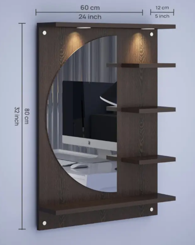 DIY Engineered Wood Dressing Table  (Finish Color - , Brown, DIY(Do-It-Yourself))