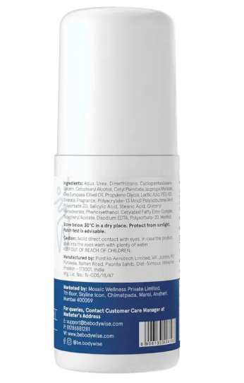Be Bodywise 20% Urea Foot Roll-On | For Dry & Cracked Heels  (50 ml, Set of 1)
