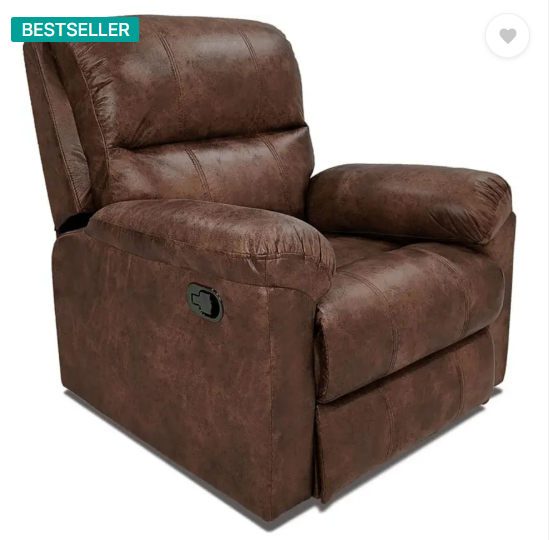 Jordyblue Louis Fabric Manual Recliner  (Finish Color - Brown, DIY(Do-It-Yourself))