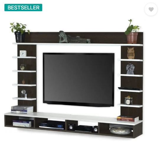 RADHACRAFT Engineered Wood TV Entertainment Unit (Finish Color - Brown / White, DIY(Do-It-Yourself))