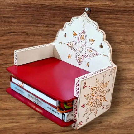 JAMWAIART WHITE 10 FOLDING Solid Wood Home Temple  (Height: 25, DIY(Do-It-Yourself))