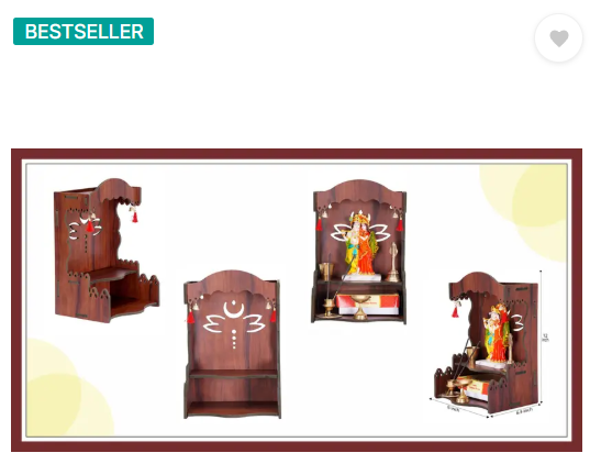 King Decore smart temple modern temple light Engineered Wood Home Temple  (Height: 30, DIY(Do-It-Yourself))