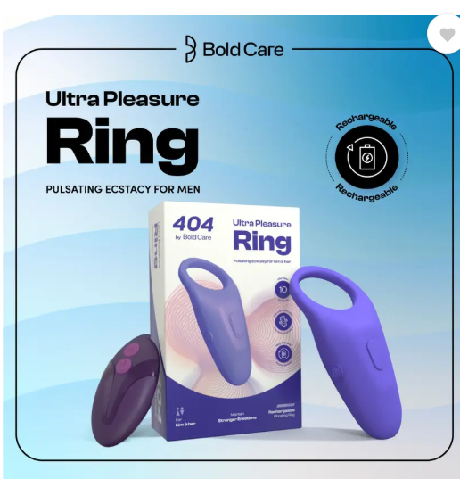 Bold Care Ultra Pleasure Ring | Rechargeable | Vibrating Ring for Him & Her Massager  (Blue)