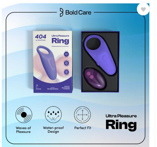 Bold Care Ultra Pleasure Ring | Rechargeable | Vibrating Ring for Him & Her Massager  (Blue)