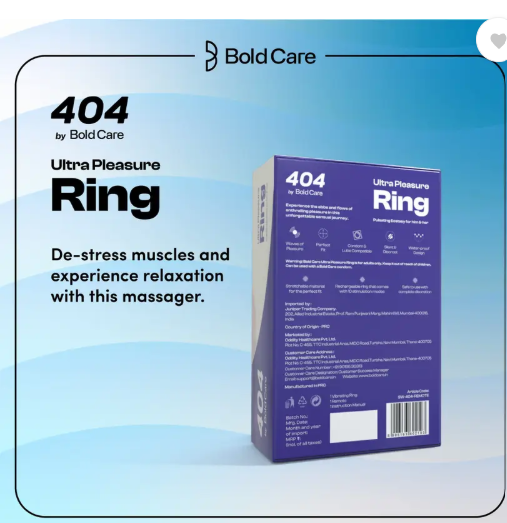 Bold Care Ultra Pleasure Ring | Rechargeable | Vibrating Ring for Him & Her Massager  (Blue)