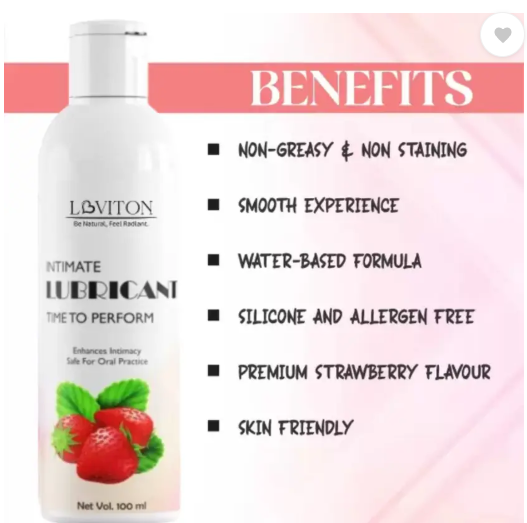 loviton Lube - Strawberry Flavoured Lubricant Lubricant  (100 ml)