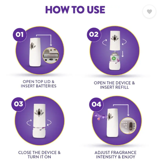 Airwick Lavender & Lotus Automatic Spray Lavender & Lotus Automatic Spray (250 ml)
