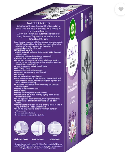 Airwick Lavender & Lotus Automatic Spray Lavender & Lotus Automatic Spray (250 ml)