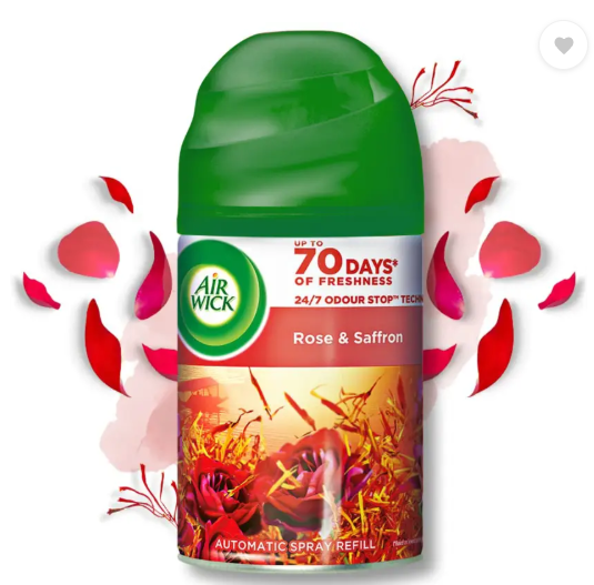 Airwick Rose & Saffron (Suitable for Home) Refill Rose & Saffron (Suitable for Home) Refill (250 ml)