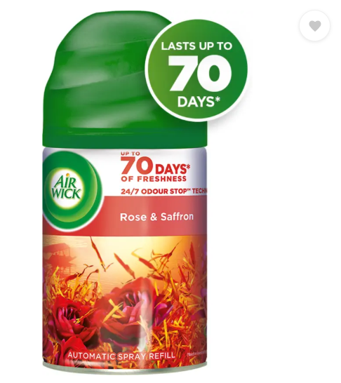 Airwick Rose & Saffron (Suitable for Home) Refill Rose & Saffron (Suitable for Home) Refill (250 ml)