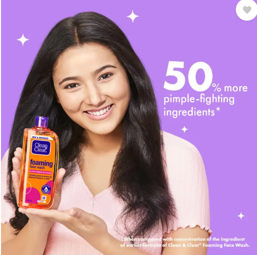 Clean & Clear Foaming 480ml| Clinically proven| Pimple & Acne removal Face Wash (480 ml)