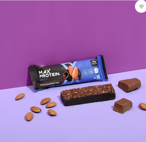 RiteBite Max Protein Daily Choco Almond 10g Protein Bars with 5g Fiber, 0 Added Sugar Protein Bars (300 g, Chocolate Almond)