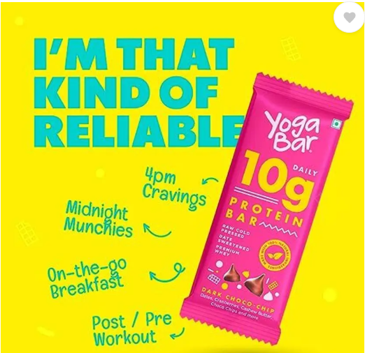 Yogabar 10 g Protein Bar Variety Pack, Gluten-Free, Healthy Snacks(Pack of 18) Protein Bars (900 g, Assorted)