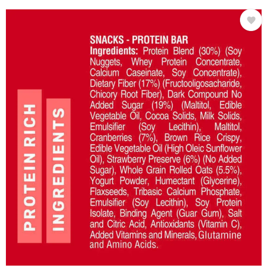 RiteBite Max Protein Daily Choco Berry 10g Protein Bars with 5g Fiber, 0 Added Sgar Protein Bars (300 g, Choco Berry)
