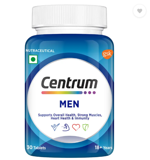 Centrum Men|Supports Overall Health (Veg) | World's No.1 Multivitamin (30 Tablets)