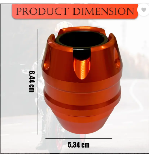 OBEROI'S TRADERS Motorcycle Orange Front Fork Slider | Wheel Frame Slider | Axle Protector Bike Crash Guard  (Universal For Bike)