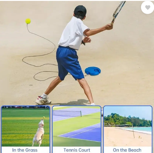 GRYPP Cricket & Tennis Training Set – Solo Rebound Ball Trainer with High-Density Tennis Kit