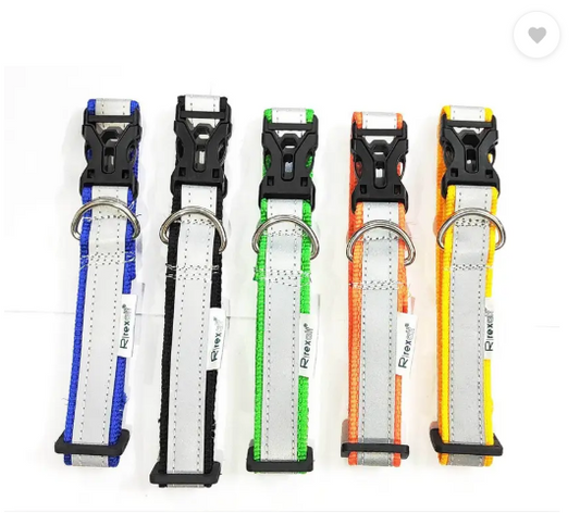 Rexalt Reflective Dog & Cat Everyday Collar  (35 - 50 cm, Multicolor)