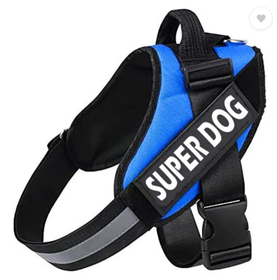 Cocker No Pull Dog Harness Adjustable Reflective Comfortable Dog Standard Harness  (Large, Blue)