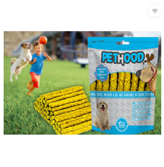 PET HOOD Dog Chew Chicken Stick 450 g, Sticks for Dogs, Dog Snacks, Dog Treats Chicken Dog Chew (500 g, Pack of 1)