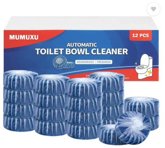 Mumuxu Hygienic Toilet Bowl Deodorizer Cleaner Powerful Automatic Flush For Cleaning Ocean Rim Block  (12 x 29.17 g)