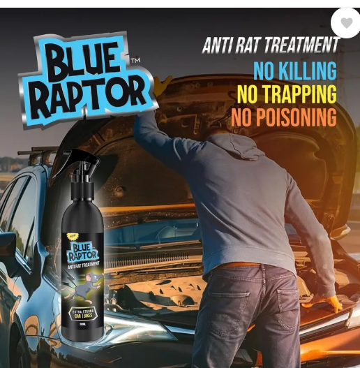 Blue Raptor Entry Rat Repellent Spray by Shadow Securitronics for Automobiles (200 ml)