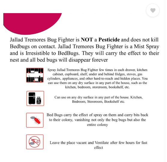 Jallad TREMORES BUG FIGHTER Bed Bug Killer - Pest Control 30 gms (Pack of Three) (3 x 10 g)