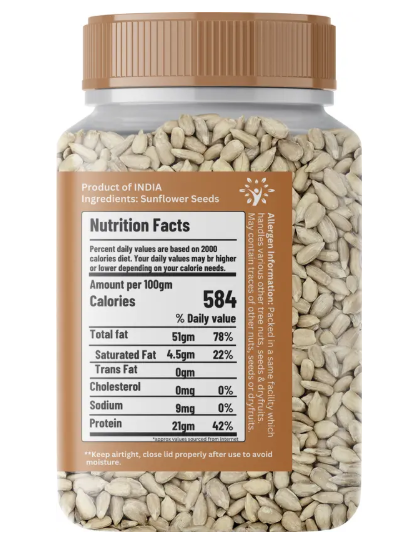 Healthy Wealthy Sunflower Seeds for Eating | High in Protein and Vitamin E Sunflower Seeds  (200 g)