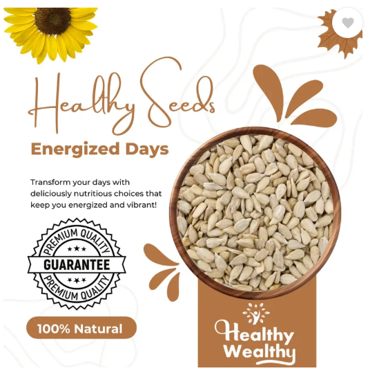 Healthy Wealthy Sunflower Seeds for Eating | High in Protein and Vitamin E Sunflower Seeds  (200 g)