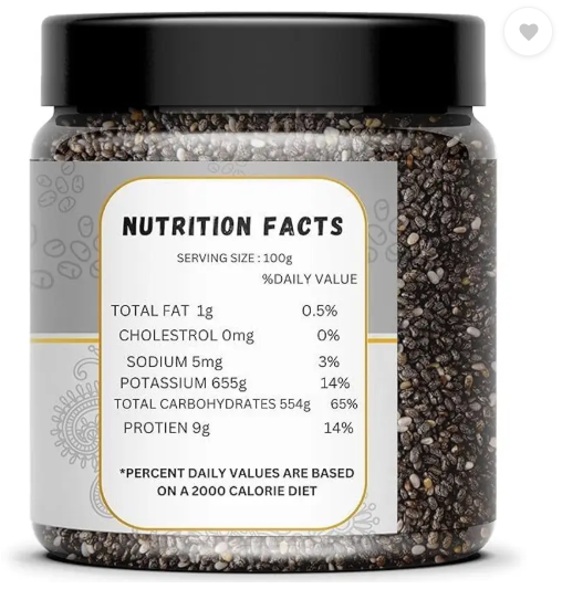AFGHANI FARM Chia Seeds | Healthy food for eating diet snacks for weight loss. Chia Seeds  (250 g)