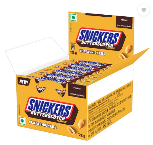 SNICKERS Butterscotch Flavour Chocolate Loaded with Peanuts, Nougat & Caramel Bars  (528 g)