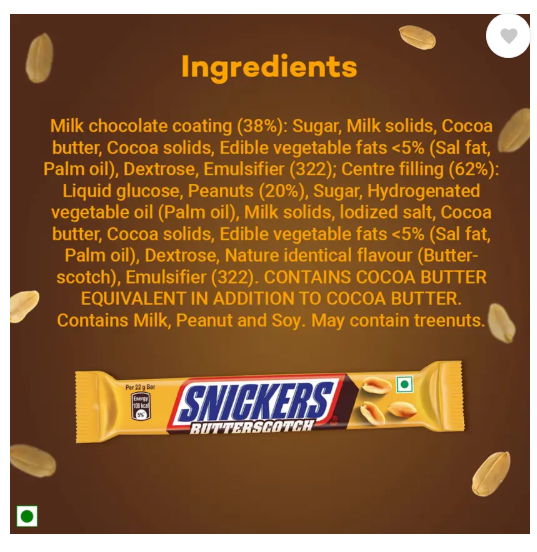 SNICKERS Butterscotch Flavour Chocolate Loaded with Peanuts, Nougat & Caramel Bars  (528 g)