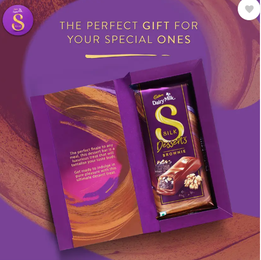 Cadbury Dairy Milk Silk Desserts Brownie Chocolate Bars  (3 x 140 g)