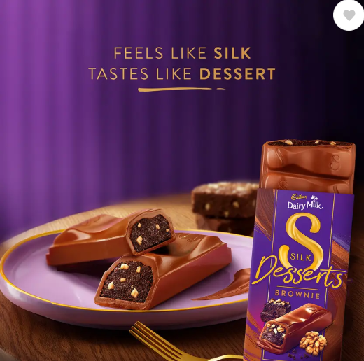Cadbury Dairy Milk Silk Desserts Brownie Chocolate Bars  (3 x 140 g)