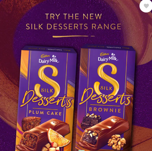Cadbury Dairy Milk Silk Desserts Brownie Chocolate Bars  (3 x 140 g)